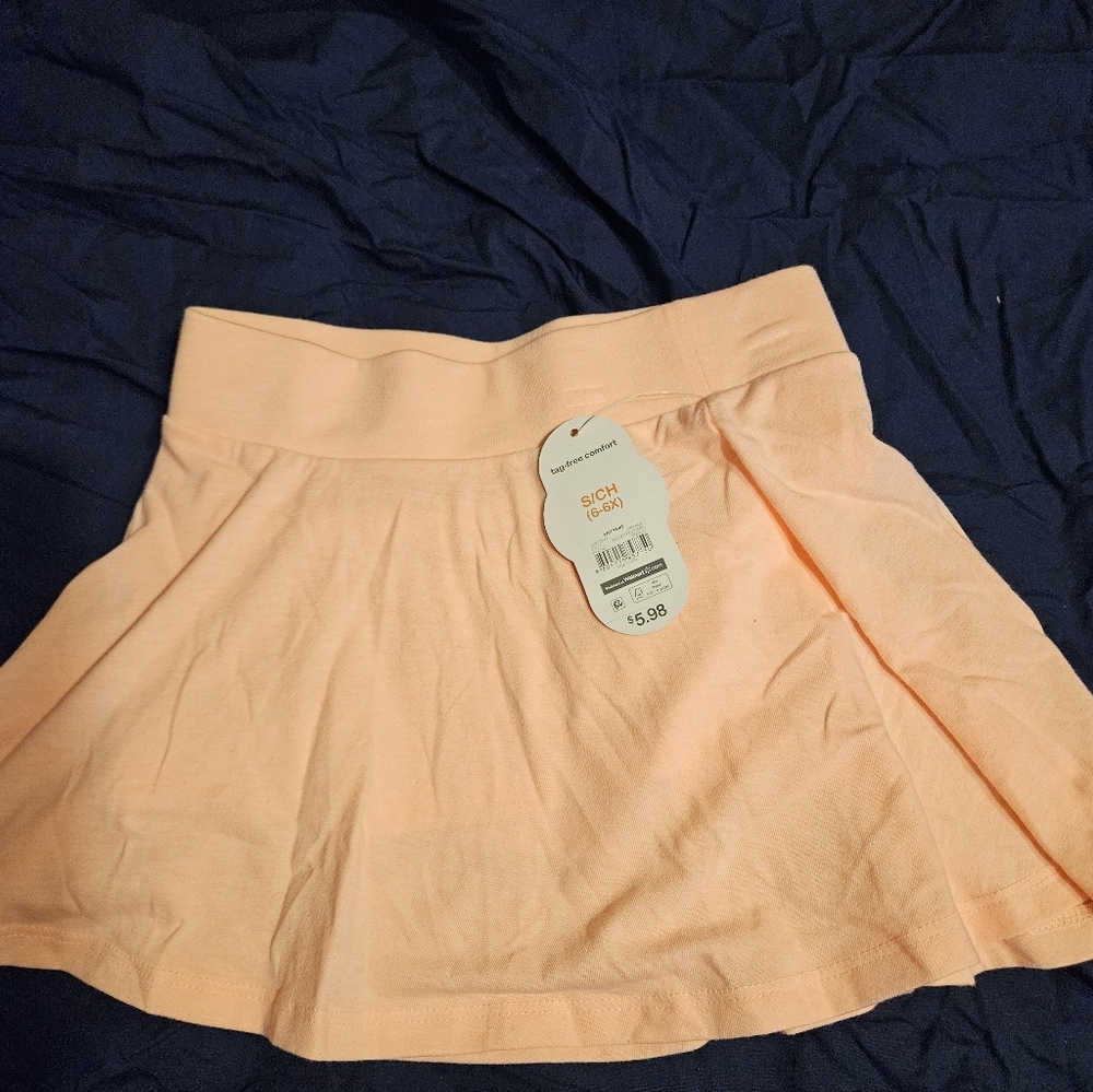 Peach Skater Skirt Youth Girls Sz Sm